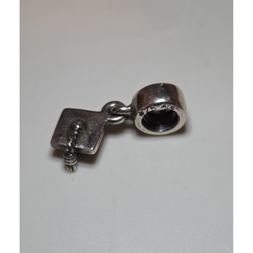 Pandora Sterling Silver Graduation Cap Dangle Charm ALE 925 Vintage